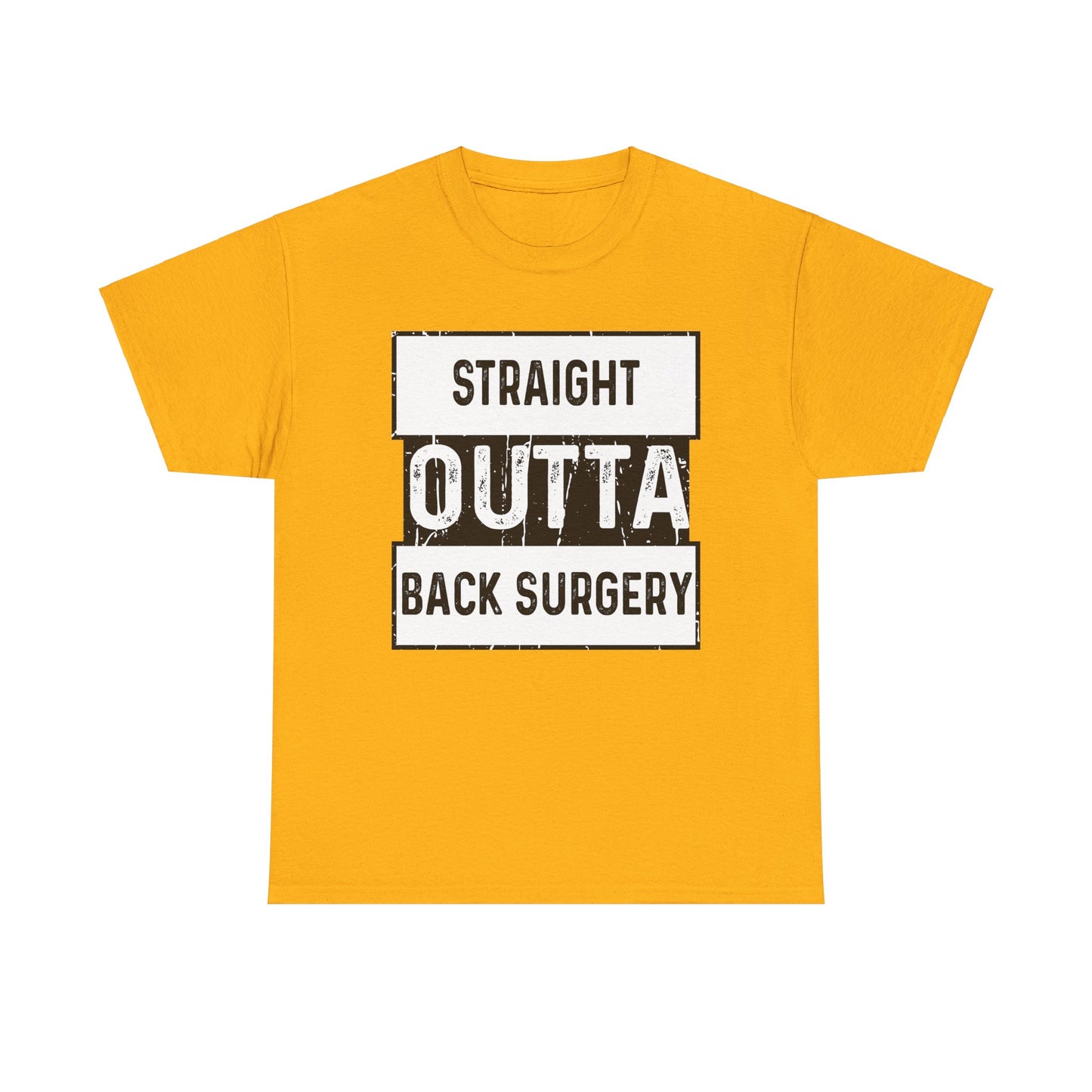 Straight Outta Back Surgery (for black shirt)