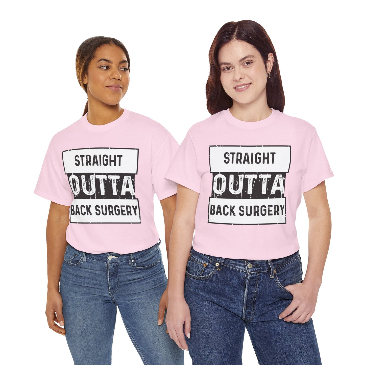 Straight Outta Back Surgery (for black shirt)