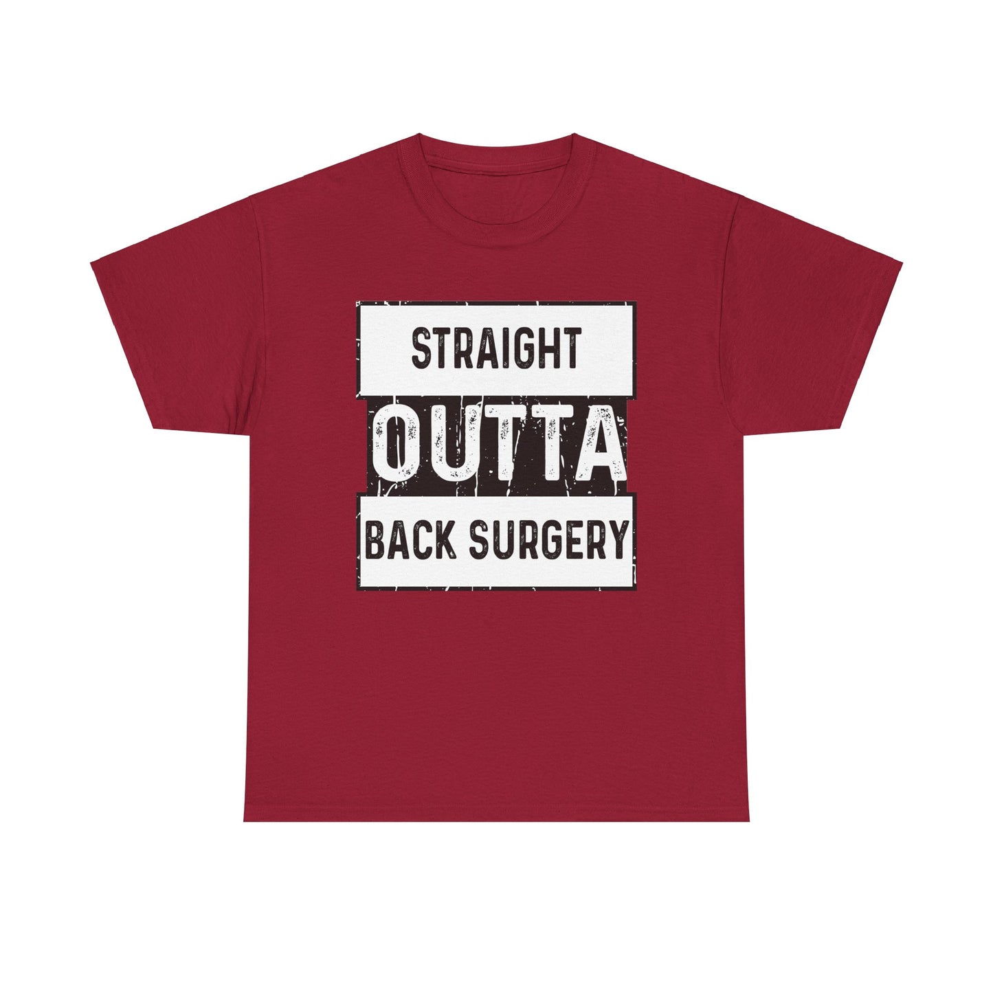 Straight Outta Back Surgery (for black shirt)