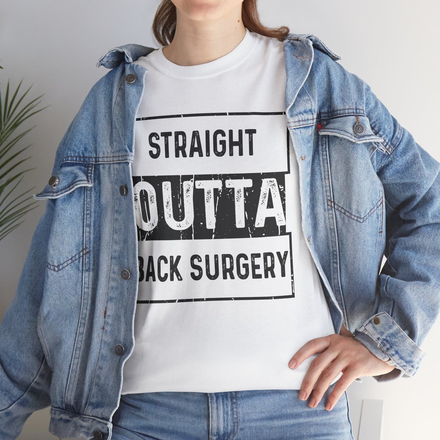 Straight Outta Back Surgery (for black shirt)